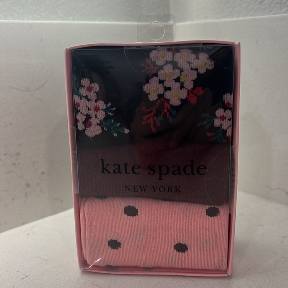 Kate Spade Novelty Crew Socks New In Box 3 Pair. Shoe Size 4-10 - Picture 4 of 4